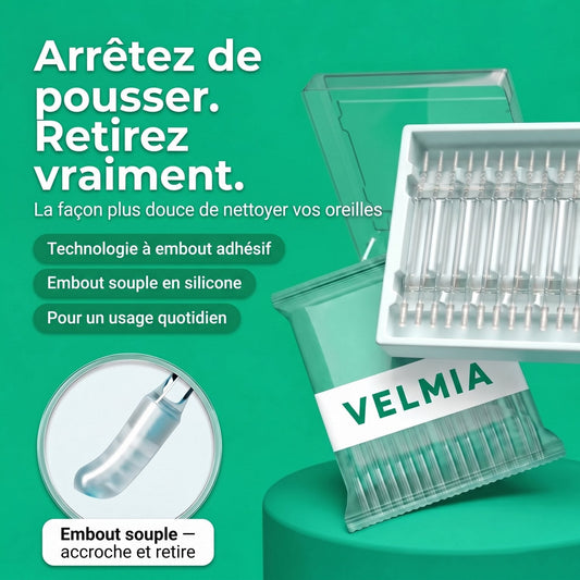 Nettoyeur d'oreilles Velmia - embout souple adhesif